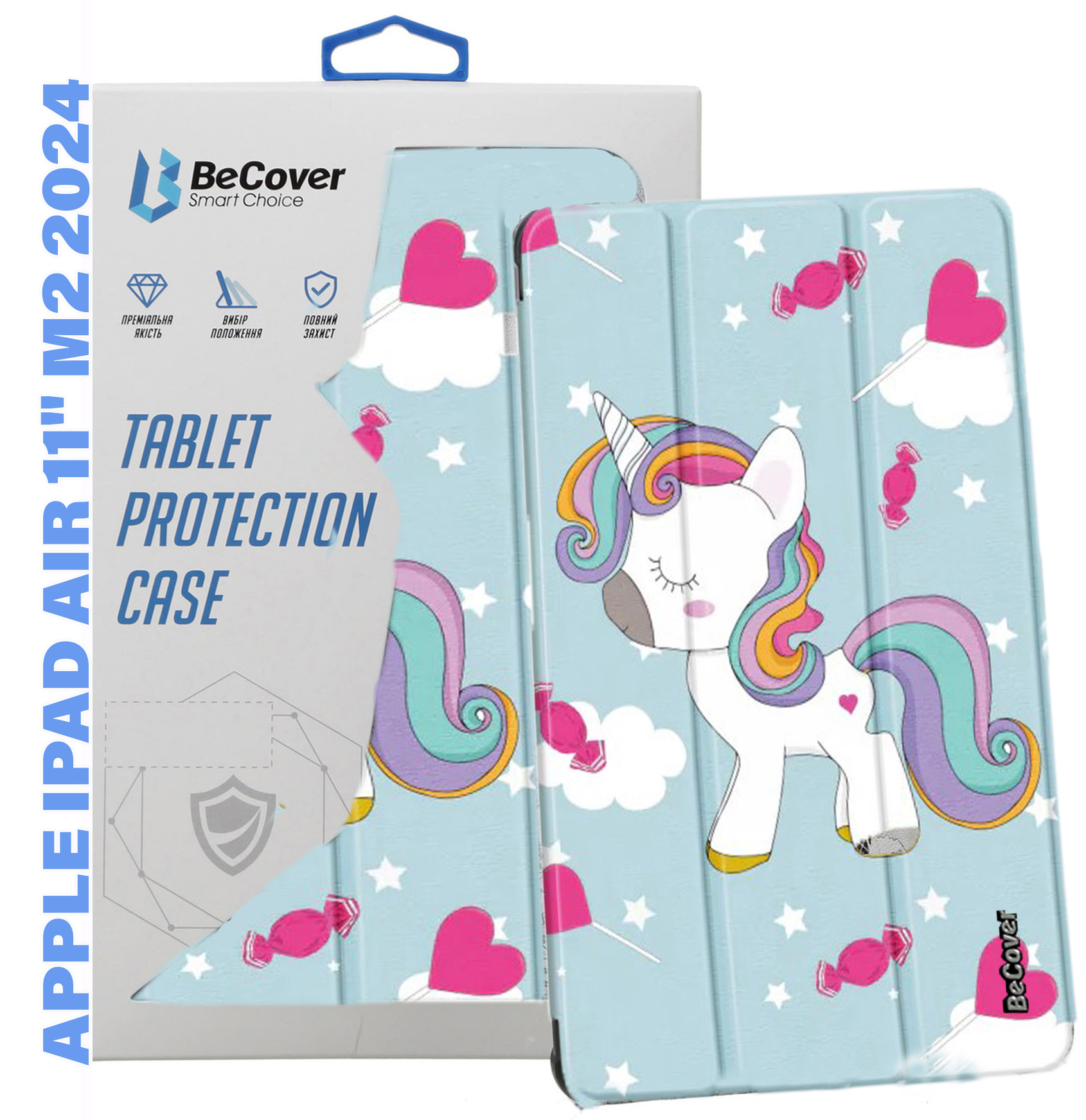 Чохол-книжка BeCover Smart Case для Apple iPad Air 11" M2 2024 Unicorn-0